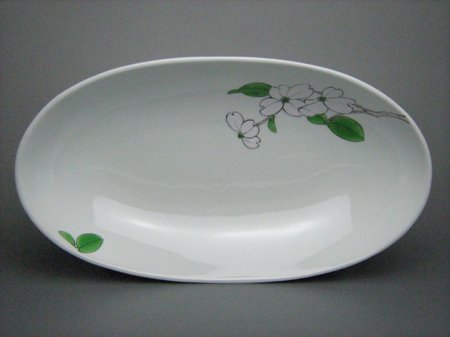 画像1: 花水木カレー皿（白）